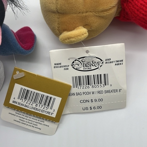 NWT Disney Valentines Plush Winnie Pooh Red Sweater + Love Bug Eeyore Stuffed - Picture 9 of 16